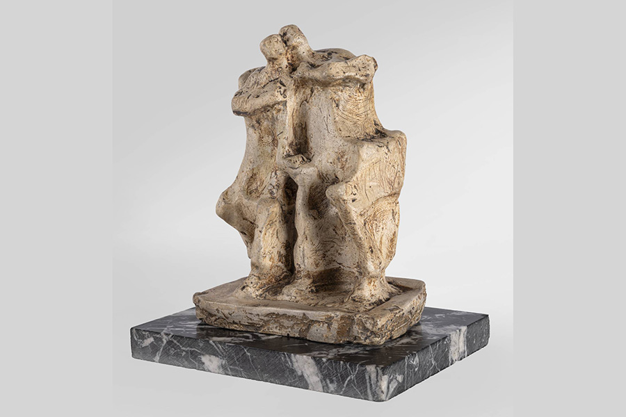 Dos figuras abrazadas, escultura de Oteiza