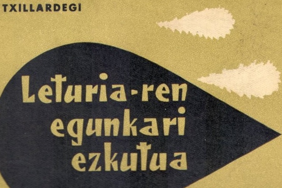 Parte de la portada del libro Leturiaren egunkari ezkutua